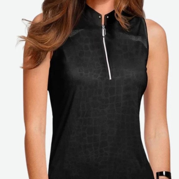 jamie sadock Tops - Jamie Sadock Black and Yellow Top Size Medium